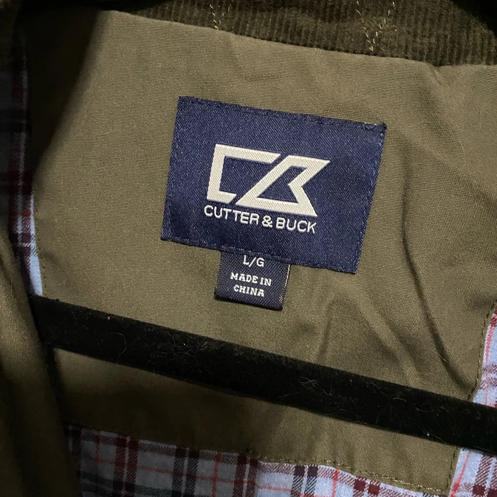 Men’s Cutter & Buck Hunter Green Full-Zip Coat | Lined Utility Jacket | Size L - Picture 6 of 6